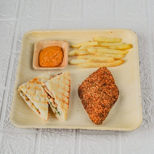 10 Inch Areca Leaf Square Plate