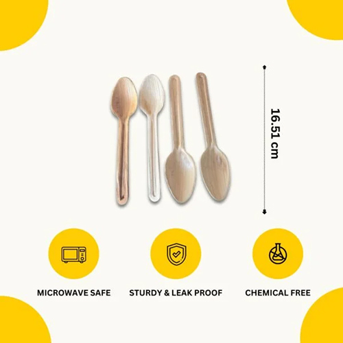 6.5 Inch Areca Leaf Table Spoon