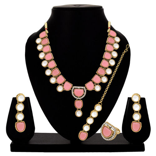 Timeless Beauty Kundan Choker Necklace Set....