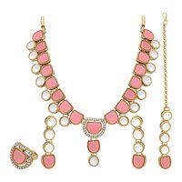 Timeless Beauty Kundan Choker Necklace Set....