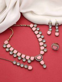 Timeless Beauty Kundan Choker Necklace Set....