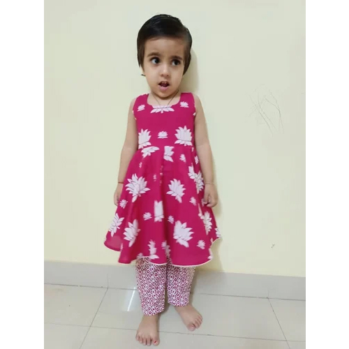 Kids Party Wear Dress - Color: Pink