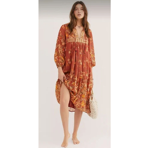 Ladies Printed Kurti - Color: Red