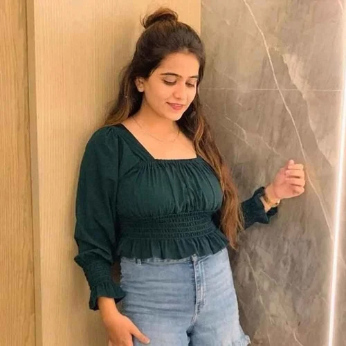 Ladies Western Smoking Top - Chiffon Fabric Medium Size Elegant Green Color | Casual Skirt Type for Summer Style