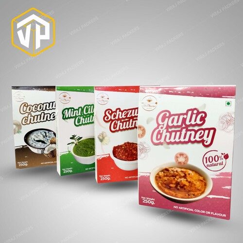 Customized Chutney Packaging Boxes Manufacturer