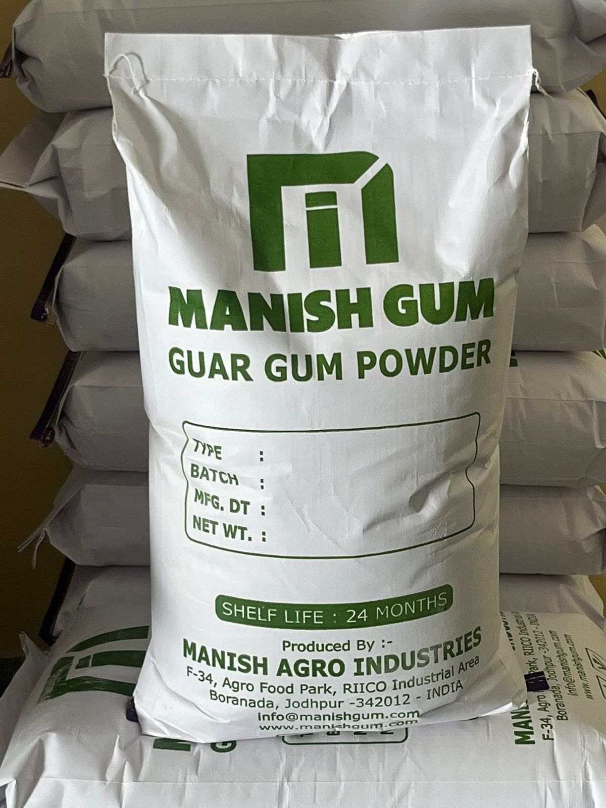 Creamy Color Industrial Grade Guar Gum Powder Binder Gelling Agent
