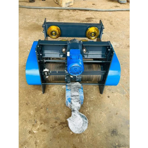 Electric Wire Rope Hoist 3 Ton With Trolley - Capacity: 3-6 Ton/Day