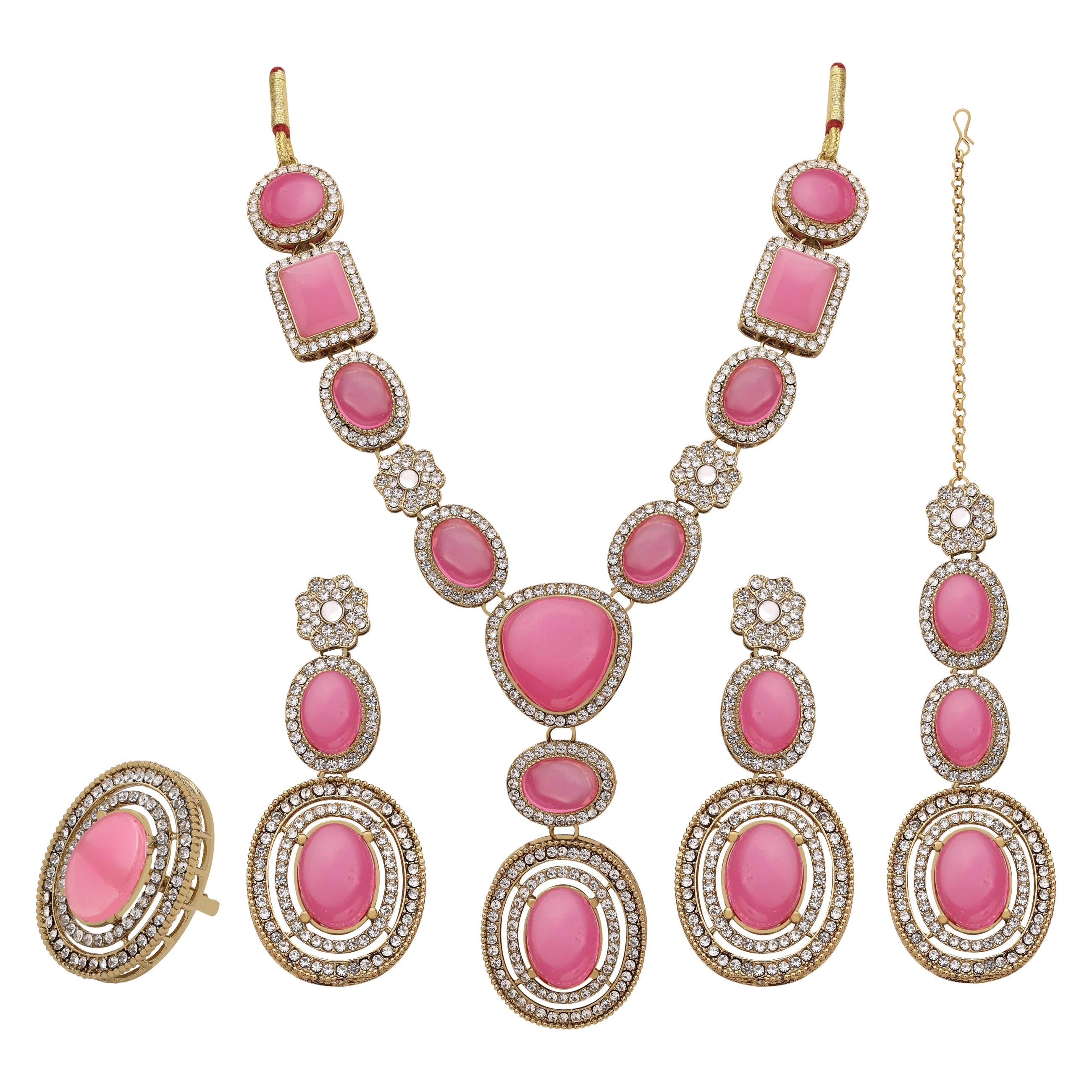 Royal Floral Square Mehandi plated choker necklace set....