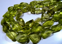 Natural Lemon Quartz Tumbled Shape Faceted 11 to 25mm 10 loose Beads