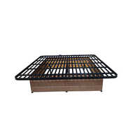 Metal Beds With Wooden Finish - Dimension (l*w*h): 80 X 54 X 16 Inch (in)