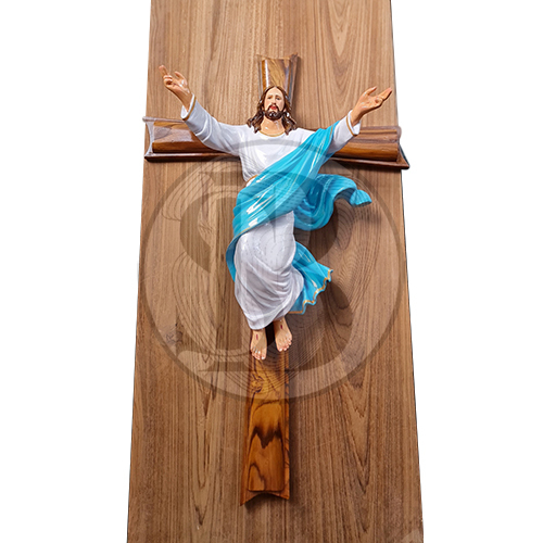 Wooden And Mable Jesus Statue
