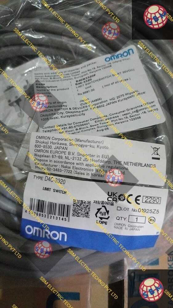 OMRON LIMIT SWITCH, D4C-3320