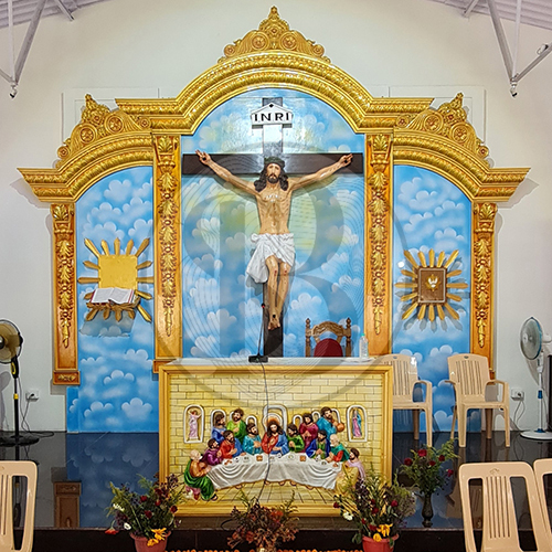 Wooden And Fiber Church Altar - High-Quality Wood and Fiber, Available in Various Colors | Acid Resistant, Moisture Proof, Elegant Coated Finish
