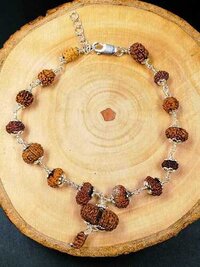 1 To 14 Mukhi Indonesia Rudraksh Silver Bracelet - Material: Natural Rudraksha