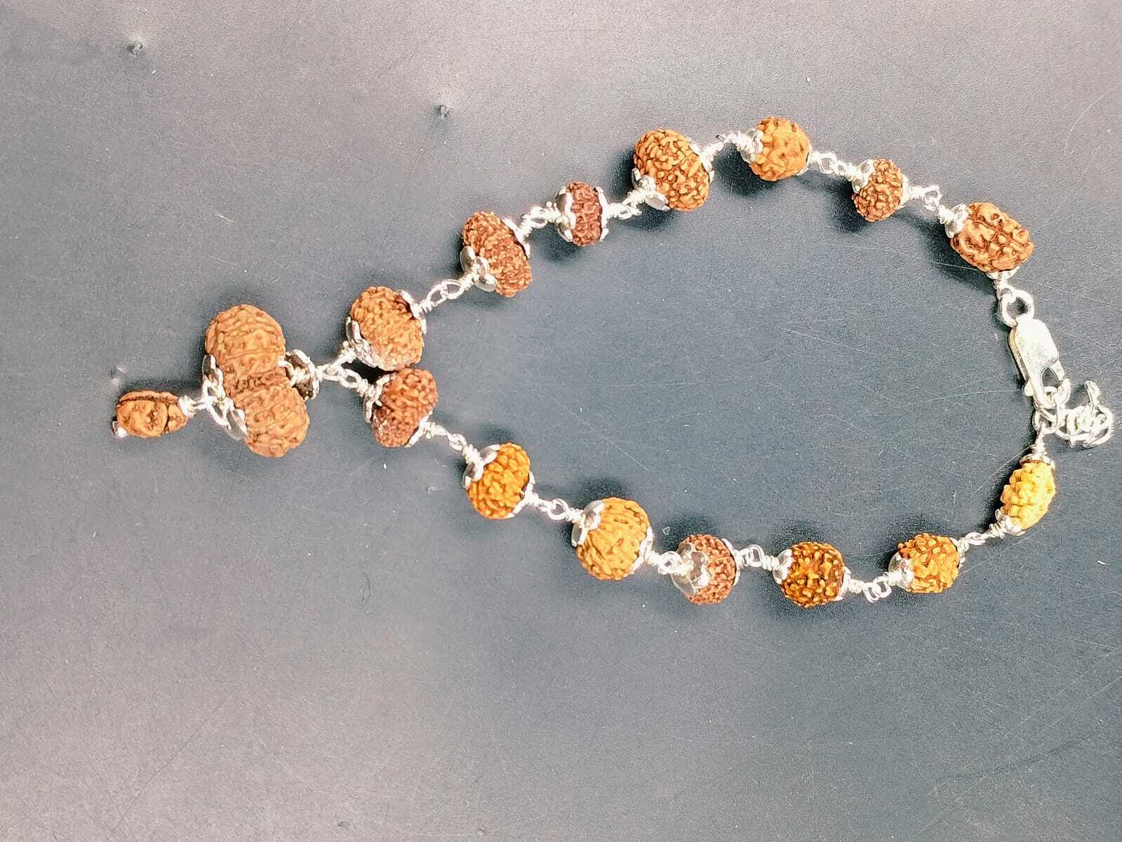 1 To 14 Mukhi Indonesia Rudraksh Silver Bracelet