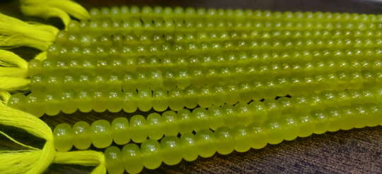 Lemon Green Onyx Rondelle Plain 8mm Beads Sold Per Strand 8 Inches long
