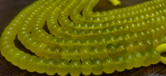 Lemon Green Onyx Rondelle Plain 8mm Beads Sold Per Strand 8 Inches long