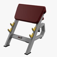 PREACHER CURL BENCH - Steel Construction, 48x33x36 Inches Dimensions | Customizable PU Foam Seat, Lifetime Warranty, Ideal for Arm Exercises