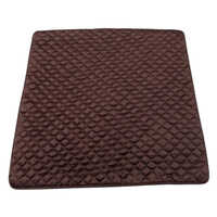 Saitan Quilt Embroidered Cushion Cover - Super Satin, 16x16 Inches, Brown, Square Shape, Zipper Closure, Elegant Embroidery Design | Perfect For Home Decor