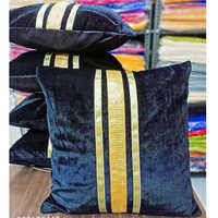 Shahneel Lycra 3 Lace Cushion Cover Pack Of 5 - Velvet Fabric, 16x16 Inch , Square Shape With Embroidered Lace Patterns And Zipper Closure