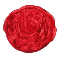 Rose Design Satin Cushion Covers - Satin Material, 16x16 Inch, Red Color, Round Shape, Hand Painted | Zipper Closure, Plain Dyed Pattern For Sofa Decor