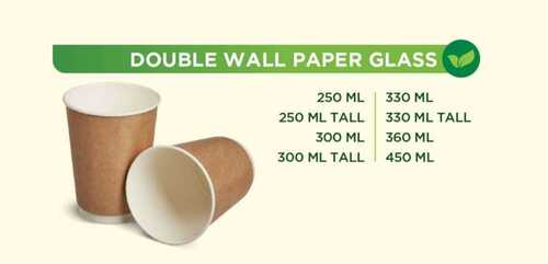 Double wall paper glass