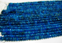 Natural Neon Apatite 2.5 to 4mm Rondelle faceted beads Strand13inch Long