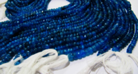 Natural Neon Apatite 2.5 to 4mm Rondelle faceted beads Strand13inch Long