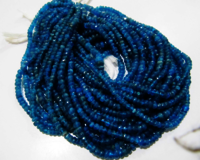 Natural Neon Apatite 2.5 to 4mm Rondelle faceted beads Strand13inch Long