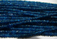 Natural Neon Apatite Rondelle Faceted 4-5mm Beads Strand 13 inches long