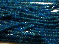 Natural Neon Apatite Rondelle Faceted 5-6mm Beads Strand 13 inch Long