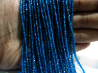 Natural Neon Apatite Rondelle Faceted 2.5-3mm Beads Strand 13 inches long