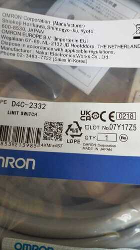 OMRON LIMIT SWITCH, D4C-2332
