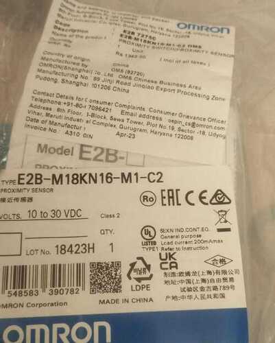 OMRON PROXIMITY SENSOR ,E2B-M18KN16-M1-C2,E2A-M08LS02-M1-B2, E2A-M08LS02-WP-B1, E2A-M08KS02-M1-B1, E2A-M08KS02-WP-B1, E2A-S08LS02-M1-B1, E2A-S08LS02-WP-B1, E2A-S08LS02-WP-B2, E2A-S08KS01-M3-B1, E2A-S08KS01-M3-B1-TP, E2A-S08KS01-MP-B1-TP