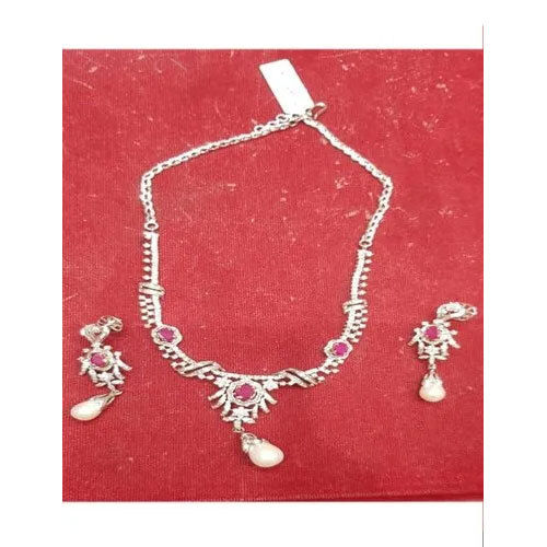 Pearl Diamond Necklace Set