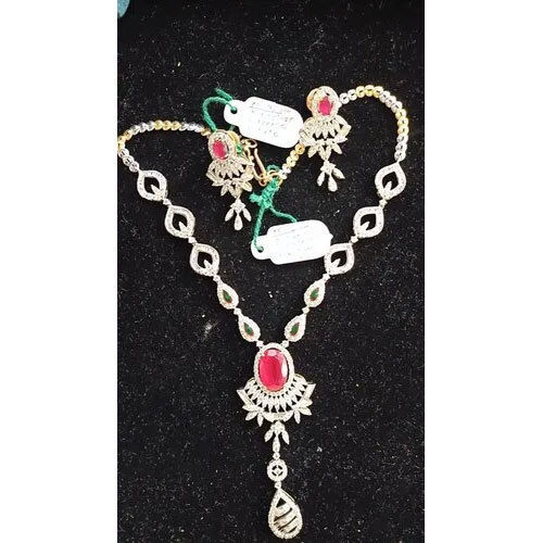 Diamond Studded Necklace Set