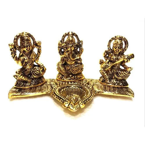 Brass Lakshmi Ganesh Diya