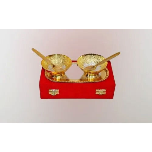 Brass Bowl Set - Color: Golden