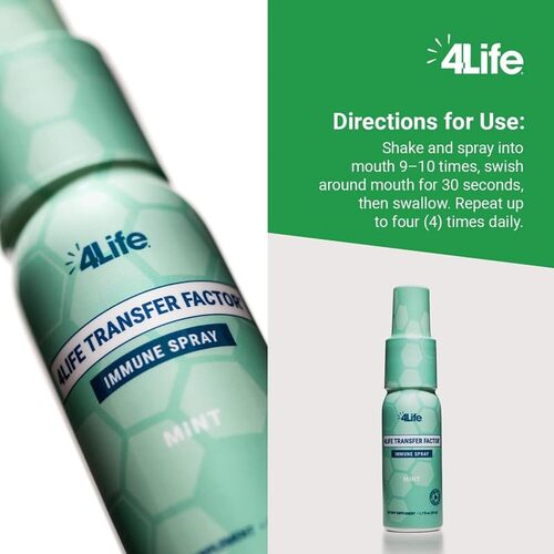 4Life Transfer Factor Immune Spray Mouth and Throat Immune System Support Spray  1.7 Fluid Ounces