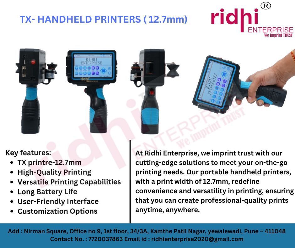 RE-TX Handheld Inkjet Printer Machine / Batch Coding Machine