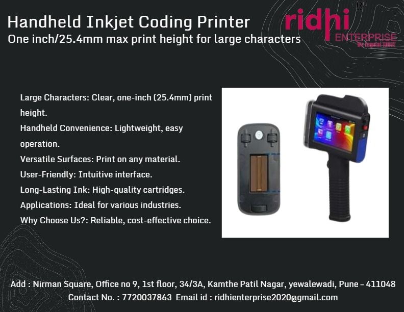 RIDHI BENTSAI B35 HANDHELD TIJ PRINTER