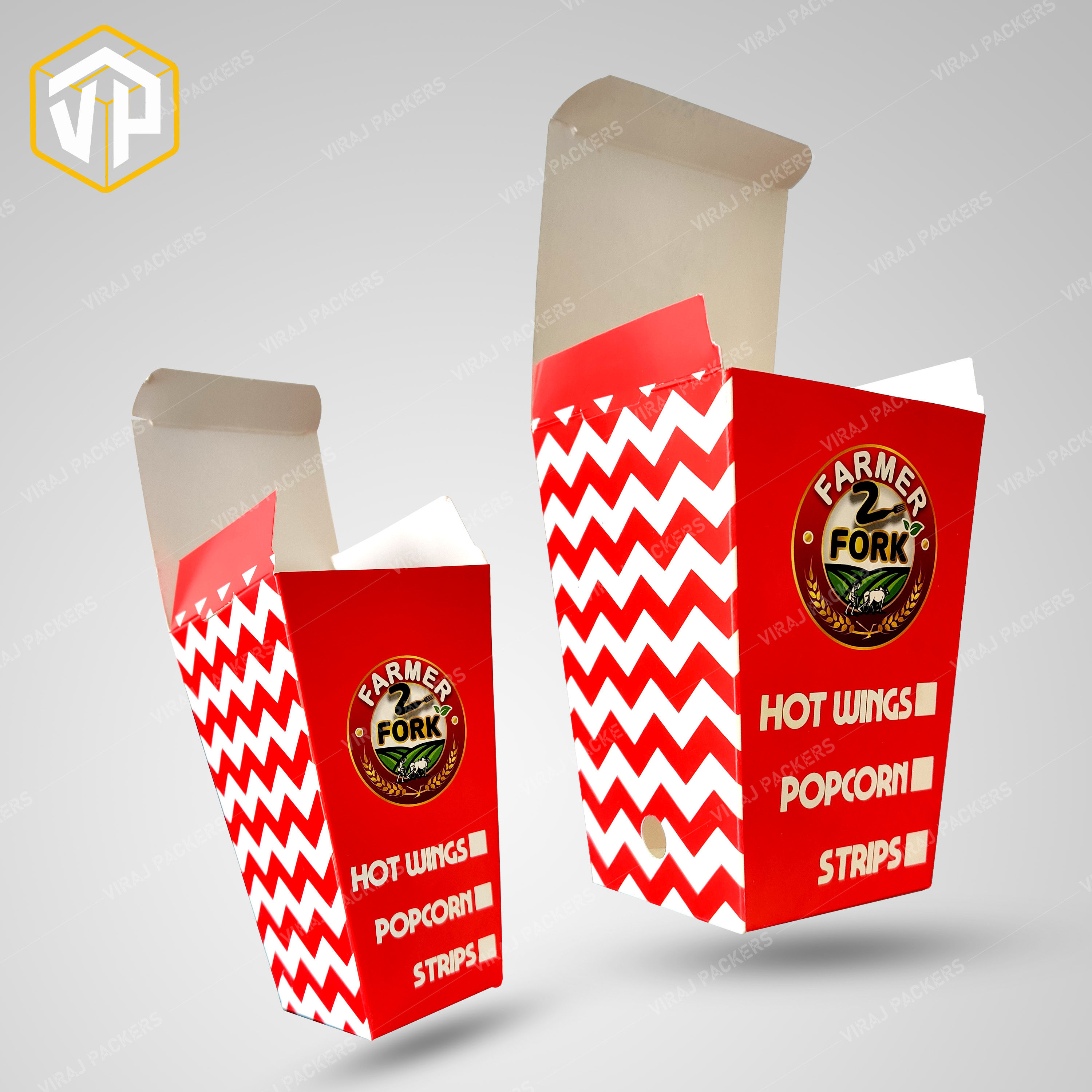 Customized Chicken Popcorn Packaging Boxes Manufacturer