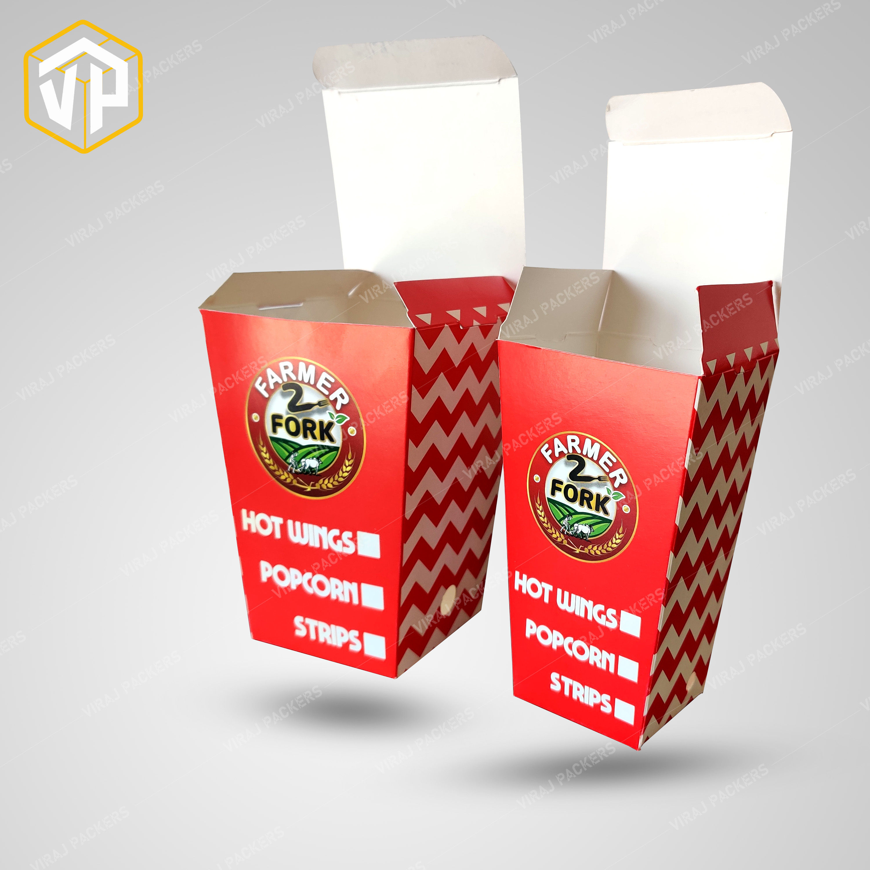 Customized Chicken Popcorn Packaging Boxes Manufacturer