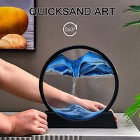 Glass Frame Display  Moving Sand Art Picture Decor 8781
