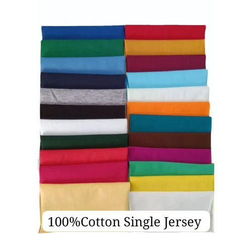 100% Cotton Single Jersey Semi Combed Fabric - Color: Multicolor