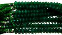 Natural Green Onyx Dholki Shape Faceted Beads 8 to 12 mm Strand 9 inches long