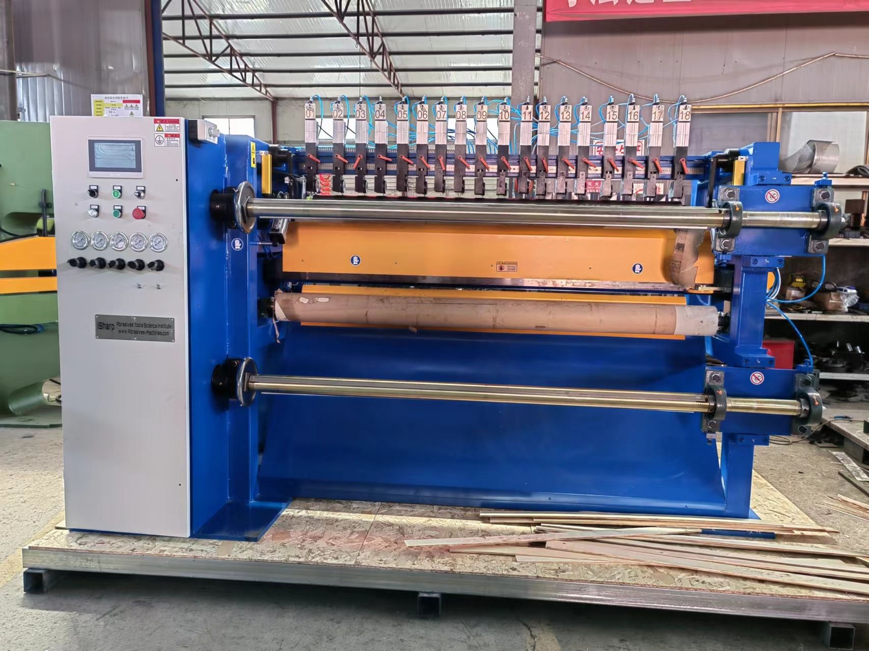 China factory abrasive jumbo roll slitting machine for abrasive belt