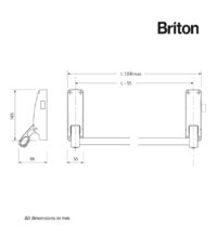 Briton 378 E/R/SE Push Bar - Rim Panic Latch Site Reversible