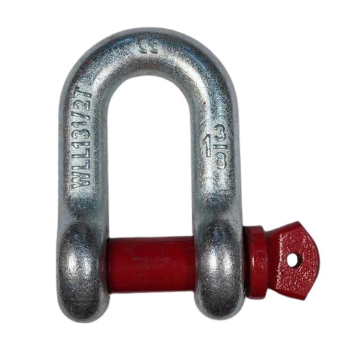 Screw Pin Alloy Dee Shackles - Color: Red