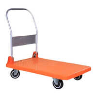 Foldable Platform Trolley - Mild Steel, 4/1.5 Size, Coated Surface | Space-efficient Design, Easy Storage, Ideal For Industrial Use